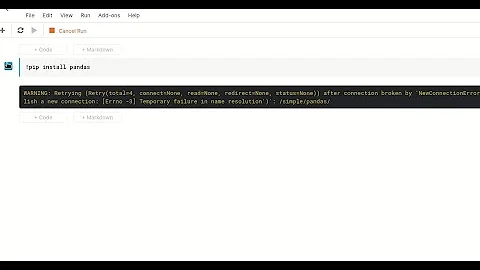 Fix Kaggle notebook unable to install any python package