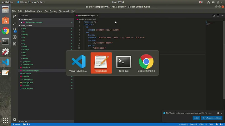 Setting Up The Ruby On Rails With Docker Container