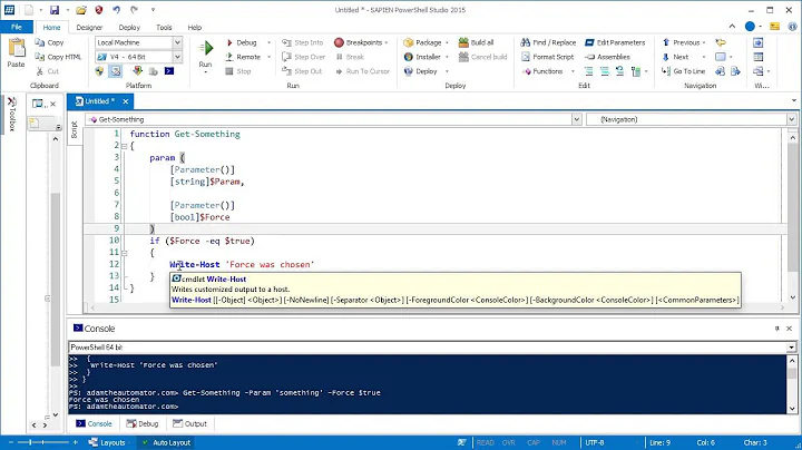 Using the Switch Parameter in a PowerShellFunction