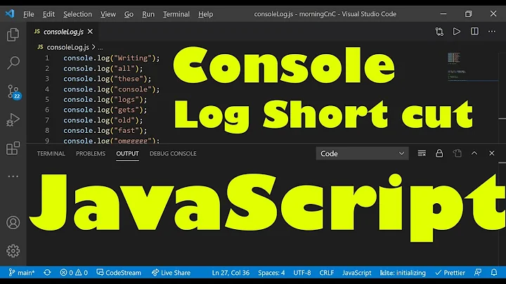 JavaScript Short Cut!! console.log("Shortcut!")