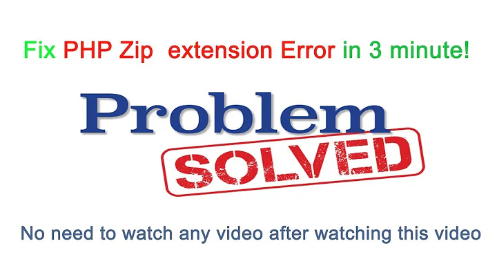 ZIP PHP Extension Error Solution under 3 minute