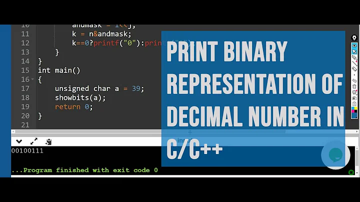 Print Binary Representation of Decimal Number in C/C++