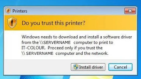 How to Fix "Do you trust this Printer?" issue