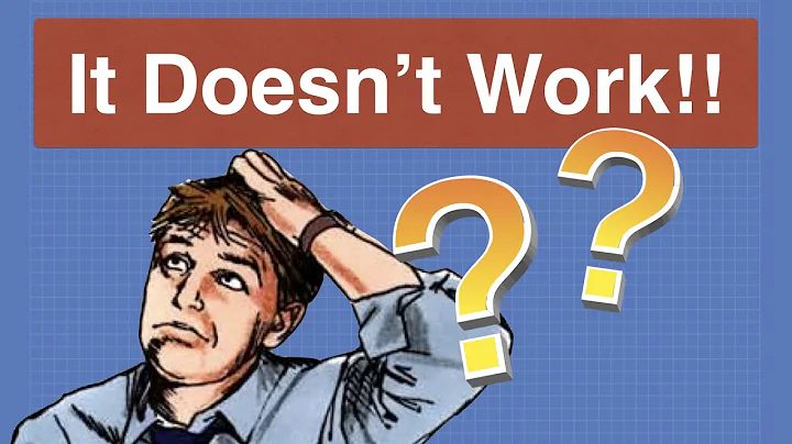 Troubleshooting - What to do when it won't work!