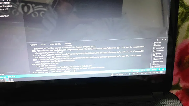 Python Playsound module error 305 solved