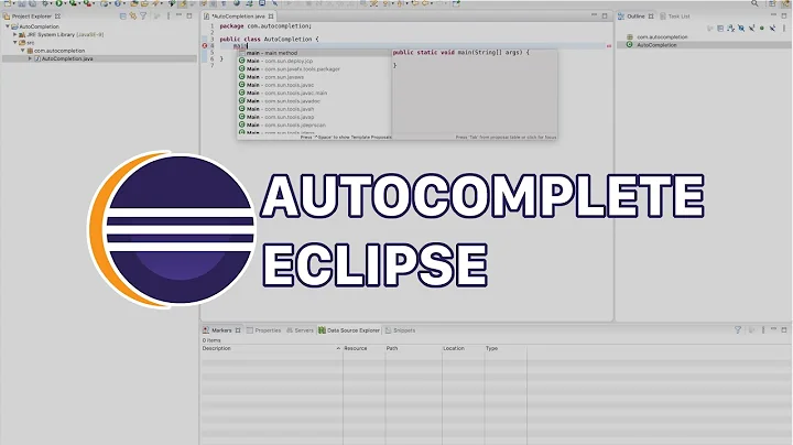 Activate autocomplete in eclipse without Ctrl + Space