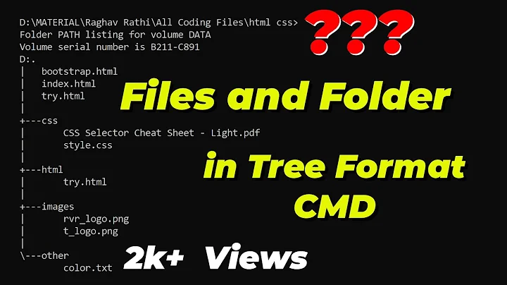 How to make a tree structure in command prompt | Cool Command Prompt Tricks