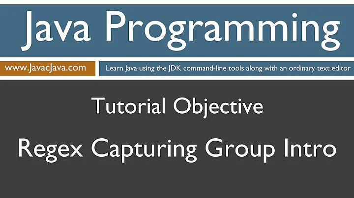 Learn Java Programming - Regex Capturing Groups Introduction Tutorial