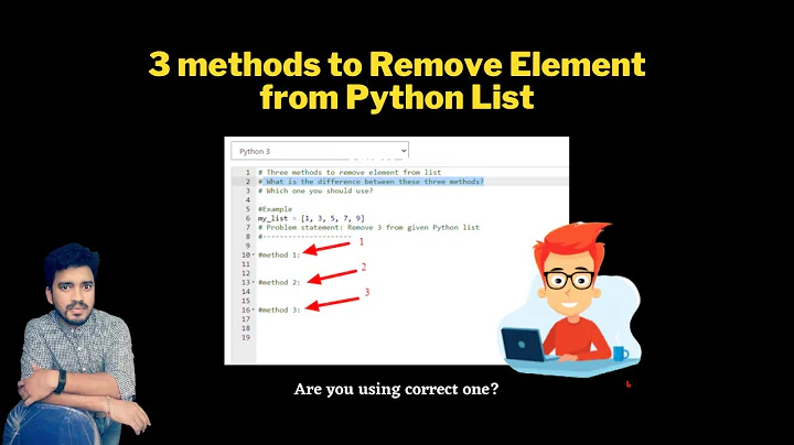 [3 Ways] How to remove element/item from Python list? Difference Between remove, del and pop?