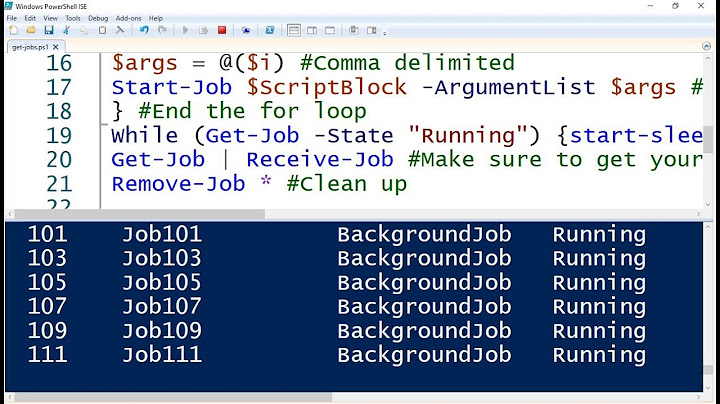 PowerShell Multi-Tasking with Jobs