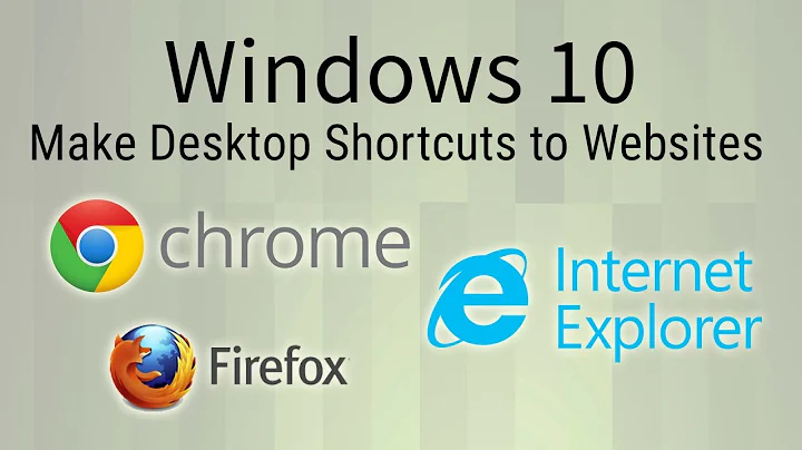 How to Make Desktop Shortcuts to Websites with Chrome, Firefox, IE - Windows 10 Tutorial