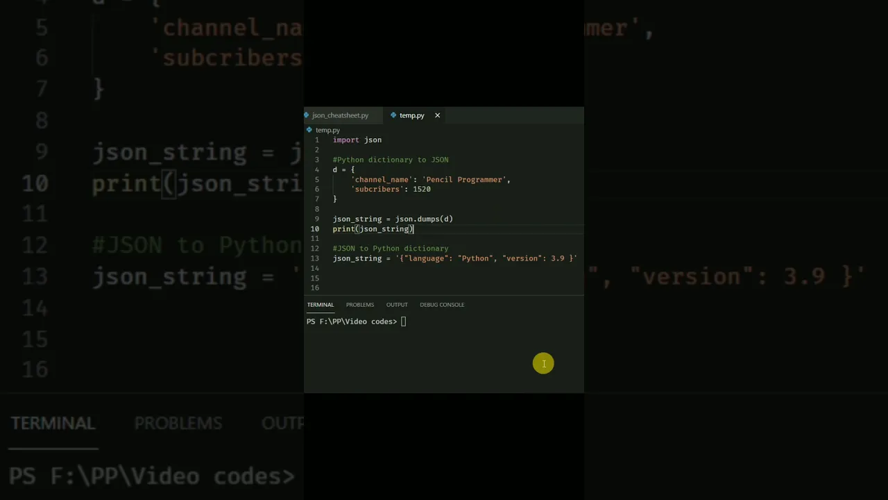 json.dumps() and json.loads() in Python